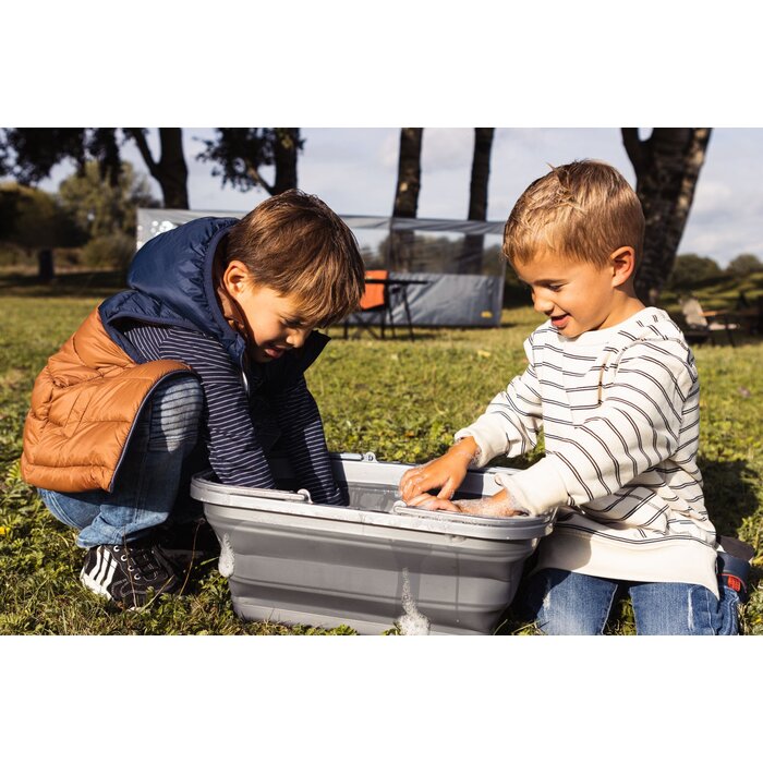 Abbey Camp® Abbey Camp® - Afwasteil Opvouwbaar 16 Liter • ANNENCY-016 • Blauw/Grijs