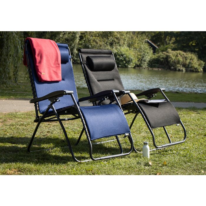 Abbey Camp® Abbey Camp® - Chaise • Chaise Longue • 3D MESH RELAX XXL • Noir