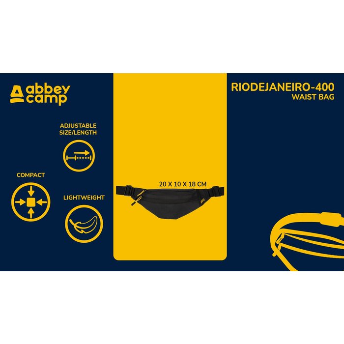 Abbey Camp® Abbey Camp® - Heuptas • Traveller • RIODEJANEIRO-400 • Zwart