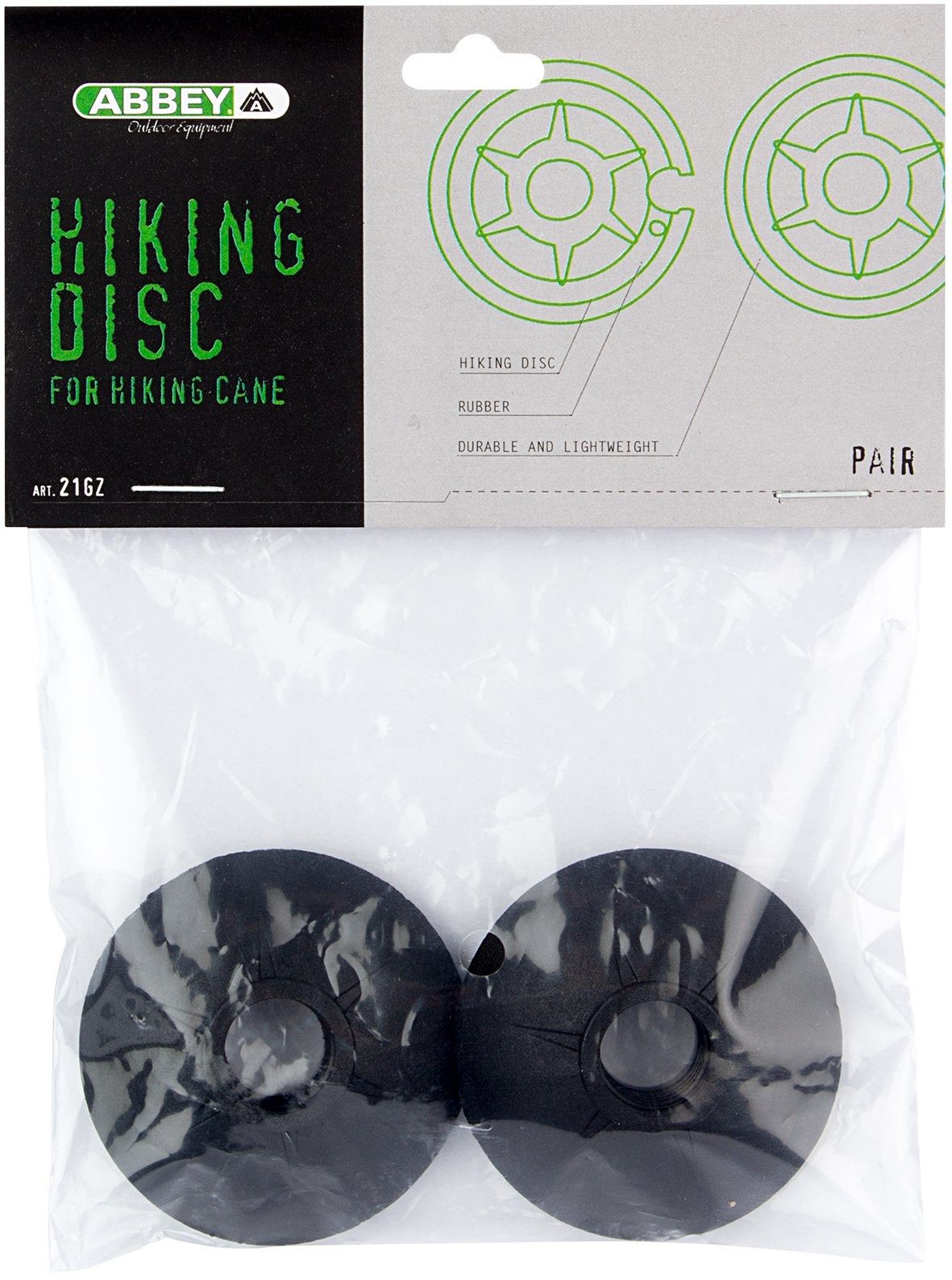 Abbey Camp® Abbey Camp® - Disque de trekking pour bâton de marche • HOKKAIDO-002 • Noir