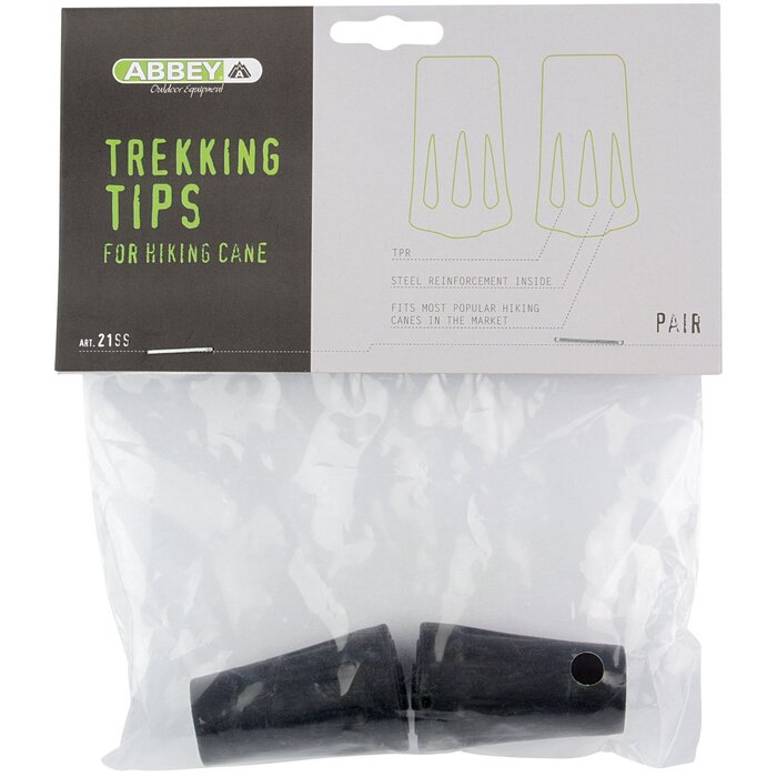 Abbey Camp® Abbey Camp® - Wandelstok Eindstop • HUARAZ-002 • Zwart
