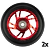 Black Dragon® Black Dragon - Stunt Scooter Wheels Set - SPOKED ALU - Red/Black