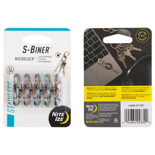 Nite Ize Nite Ize - S-Biner Karabiner Microlock - 5-Pack Spectrum