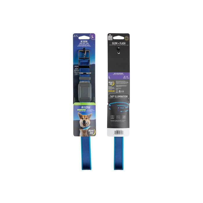 Nite Ize Nite Ize - NiteDog - LED Halsband Oplaadbaar - Blauw - L