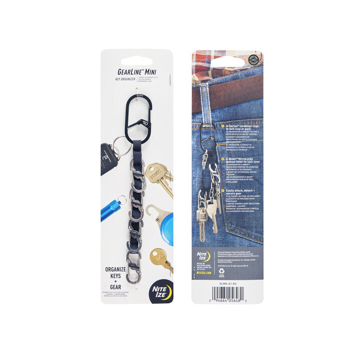 Nite Ize Nite Ize - Gearline - Mini porte-clés - Noir