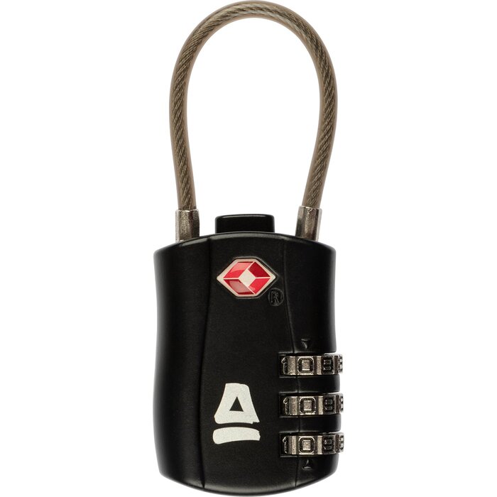 Abbey Camp® Abbey Camp® - 3-stelliges Reiseschloss - Set von 2 • HONGKONG-002 • Schwarz