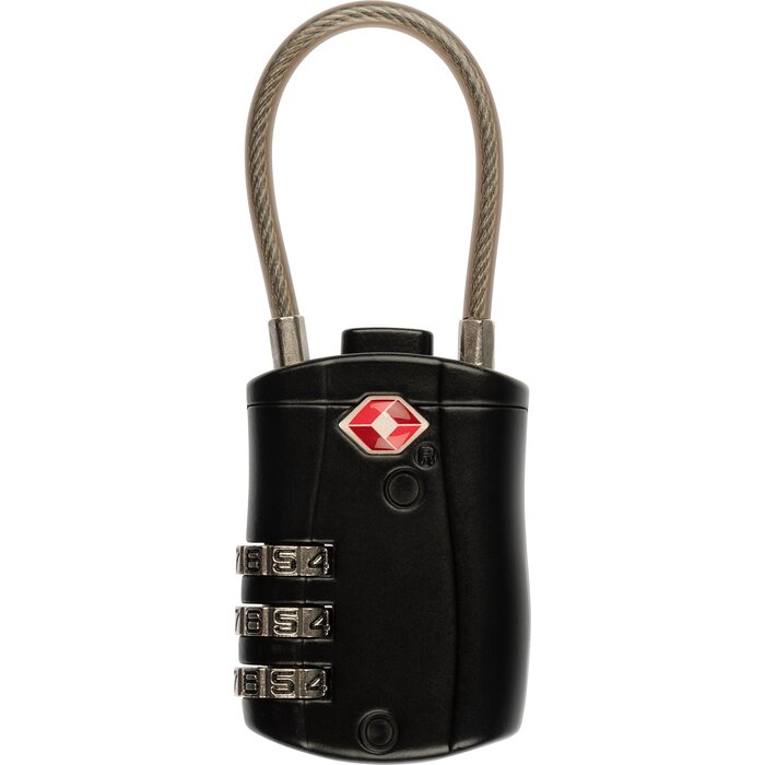 Abbey Camp® Abbey Camp® - 3-stelliges Reiseschloss - Set von 2 • HONGKONG-002 • Schwarz