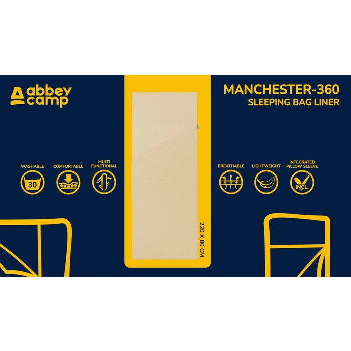 Abbey Camp® Abbey Camp® -  Lakenzak Katoen • MANCHESTER-360 • Zand