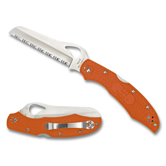 Spyderco Spyderco - Byrd Cara Cara 2 Rescue - Orange - 8Cr13MoV SE