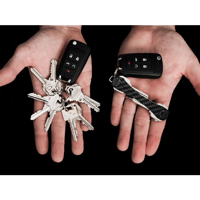 Keysmart KeySmart - Compact Keyholder - Carbon Fiber 3K