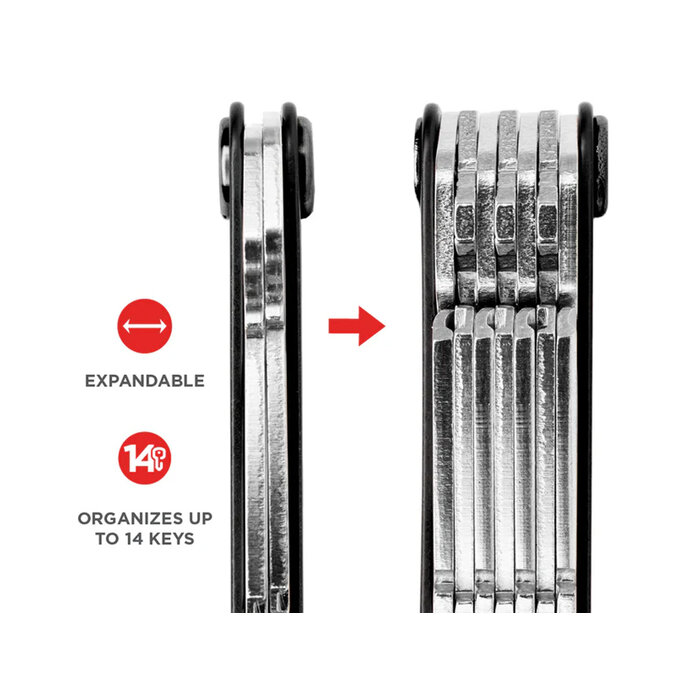 Keysmart KeySmart - Compact Keyholder - Carbon Fiber 3K