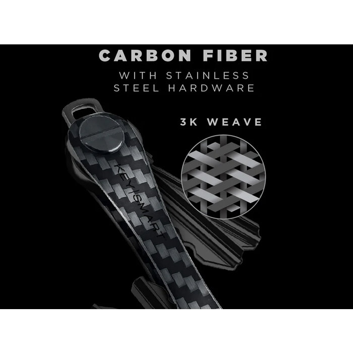 Keysmart KeySmart - Compact Keyholder - Carbon Fiber 3K