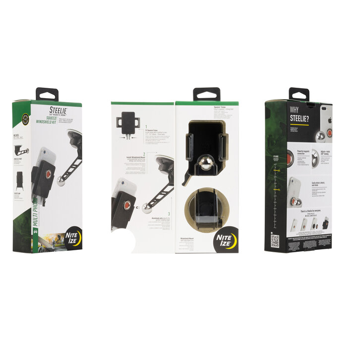 Nite Ize Nite Ize - Steelie Squeeze - Kit de montage pour pare-brise