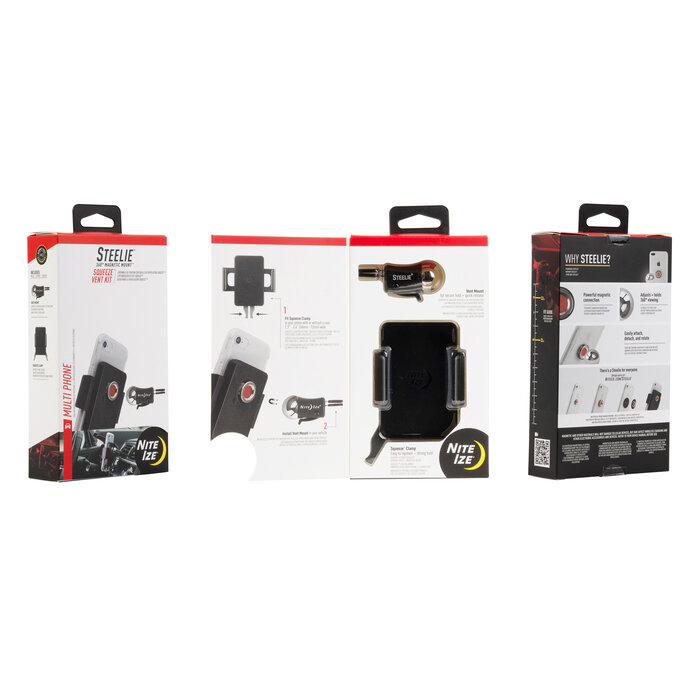 Nite Ize Nite Ize - Steelie Squeeze - Ventilatierooster Montageset