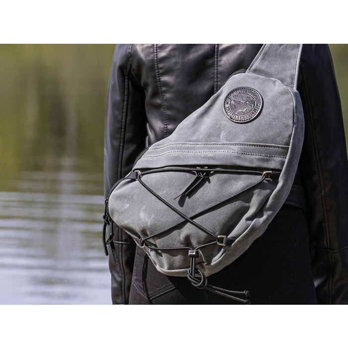 Pathfinder Duluth - Slingpack gewaxed - OD Grau