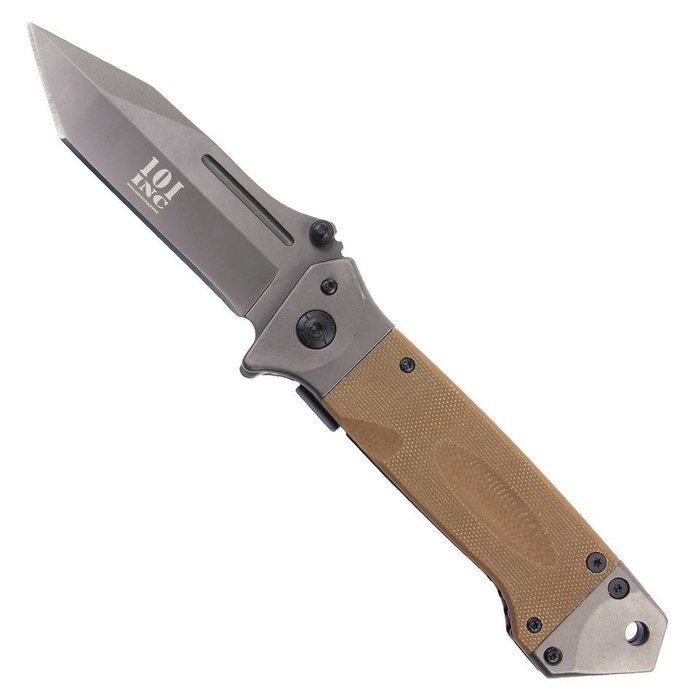 101 INC 101 Inc - couteau de poche robuste 22 cm coyote