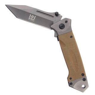 101 INC Couteau de poche robuste avec clip 22 cm de coyote (qualité lourde)