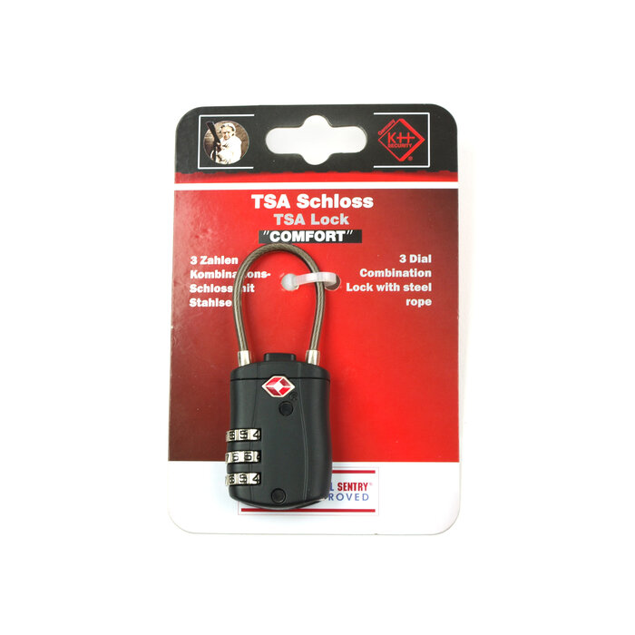 Kh Security KH Security - TSA Packtaschenschloss - Schwarz