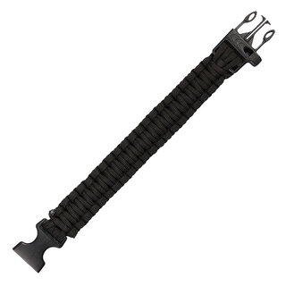 101 INC Paracord whistle buckle - 9 inch JYFPB08 - Zwart
