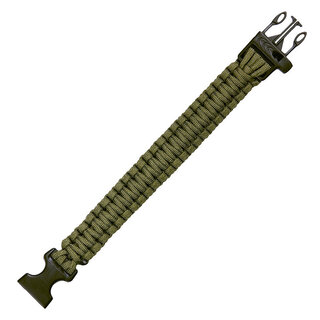 101 INC Paracord whistle buckle - 9 inch JYFPB08 - Green