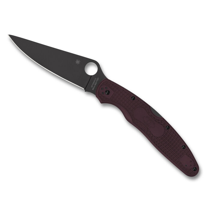 Spyderco Spyderco - Police 4 Lightweight - Burgundy - Micro-Melt PD#1