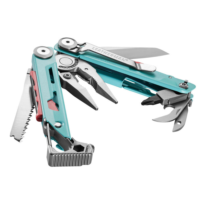 Leatherman Leatherman - Signal Multitool Aqua Inox + Nylon Hoesje Noir