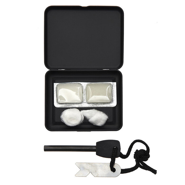 Fosco Industries Fosco - Coffret d'allumage au magnésium dans une boîte de rangement - Noir