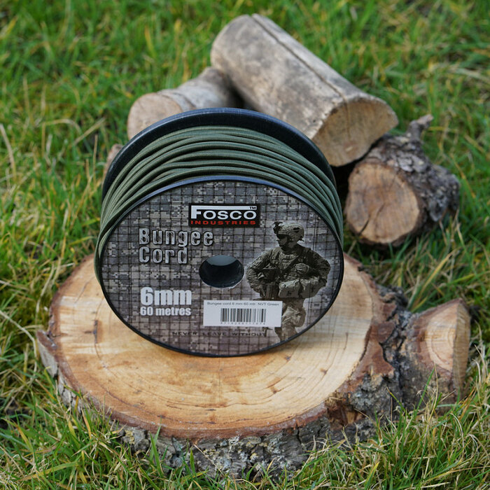 Fosco Industries Fosco - Bungee Cord - 6 mm 60m - Groen