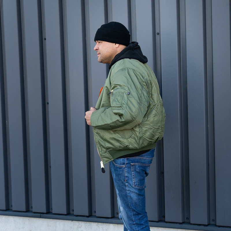 Fostex MA-1 Bomber Jacket Green | Original Nylon Flight Jacket