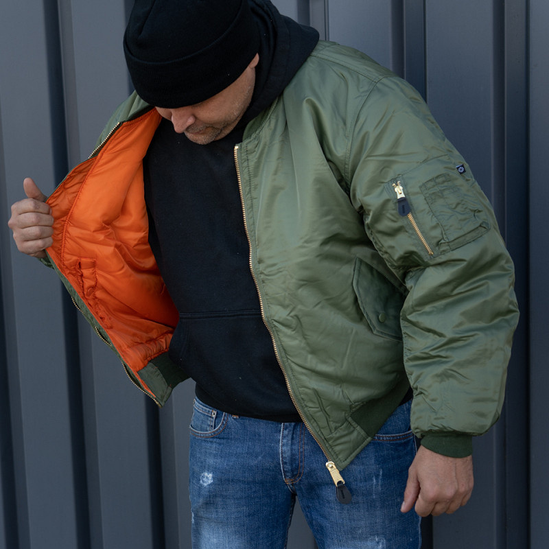 Fostex 希少 FOSTEX GARMENTS BOMBER MA-1 MA-1 Bomber Jas Groen