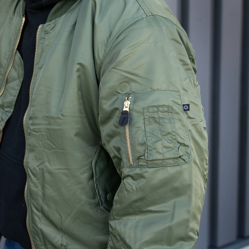 Fostex MA-1 Bomber Jacket Green | Original Nylon Flight Jacket