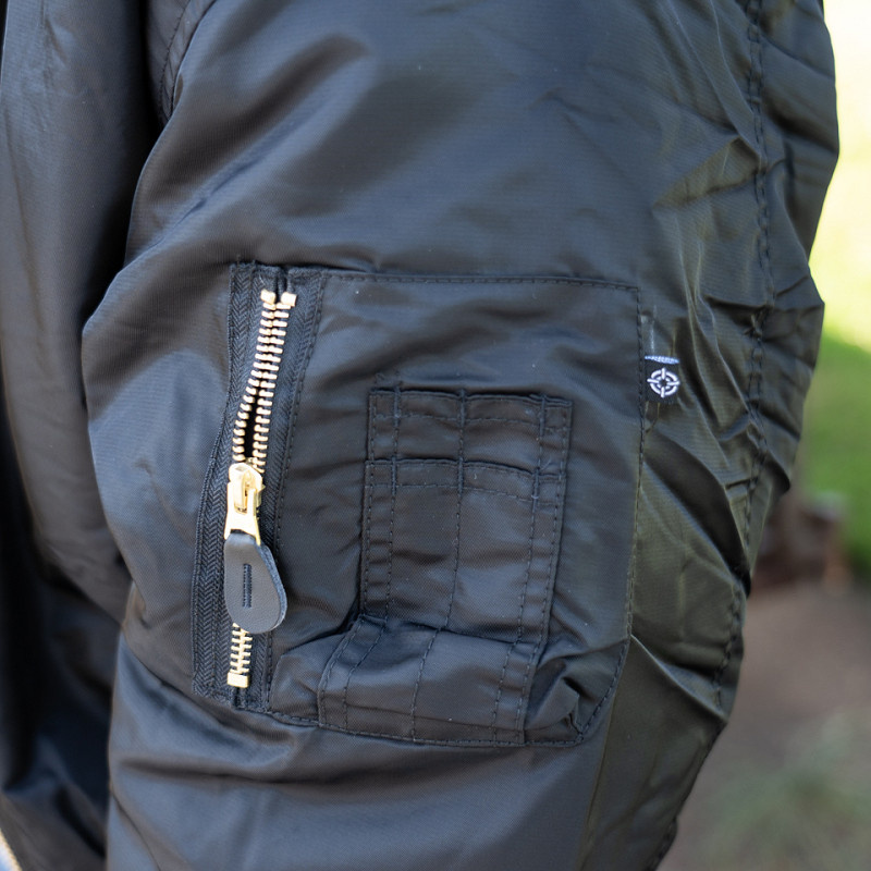 Fostex MA-1 Bomber Jas Zwart | Origineel Nylon Flight Jacket