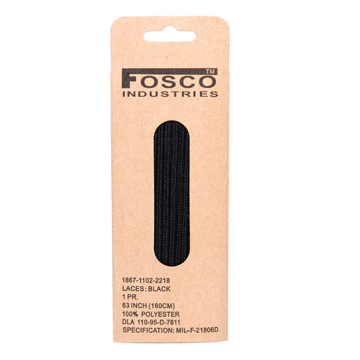 Fosco Industries Fosco Industries - Laces - 160 cm - Black