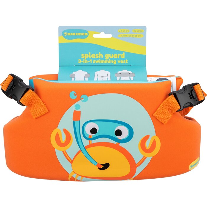 Waimea® Waimea - Splash Guard 3 en 1 - 2-6 ans - 15-30 kg - Kimo - Orange/Bleu