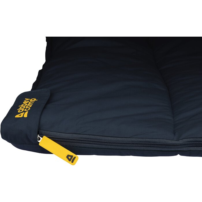 Abbey Camp® Abbey Camp - Schlafsack Envelope Percal Cotton - Brüssel-08 - Marine/Antracite