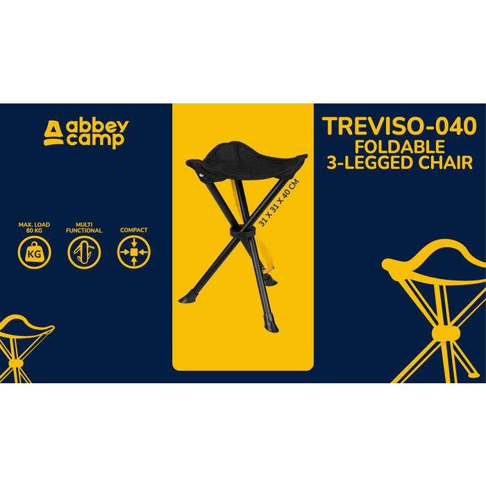 Abbey Camp® Abbey Camp - Tabouret pliable à 3 pieds - TREVISO-040