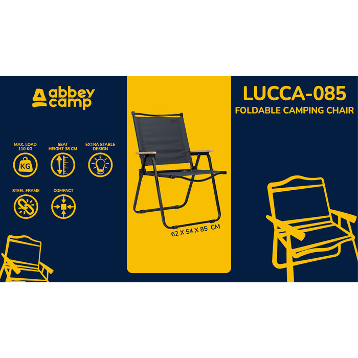 Abbey Camp® Abbey Camp - Chaise pliante Mid - LUCCA-085