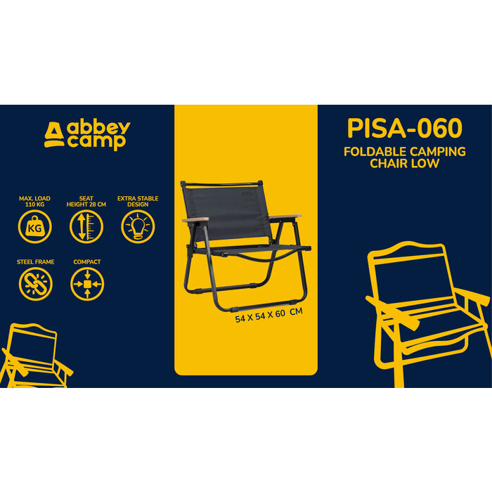 Abbey Camp® Abbey Camp - Opvouwbare Stoel Laag - PISA-060