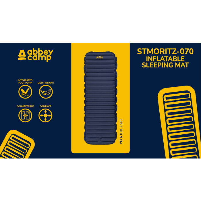 Abbey Camp® Abbey Camp - Aufblasbare Schlafmatte - 9 cm - STMORITZ-070