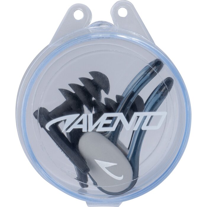 Avento® Avento - Kit pince-nez + bouchons d'oreille pour la natation - Noir