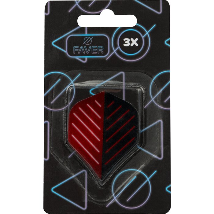 Faver® Faver - Dartflights - Rood/Zwart