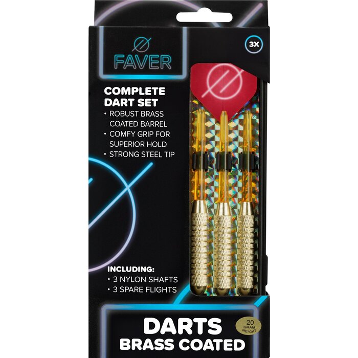 Faver® Faver - Darts - Brass Coated - Red