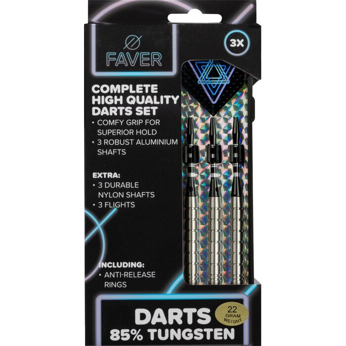 Faver® Faver - Darts - 85% Tungsten - Black/White