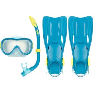 Waimea® Duikset Masker/Snorkel/Vliezen Junior • Mililani • Blauw/Geel