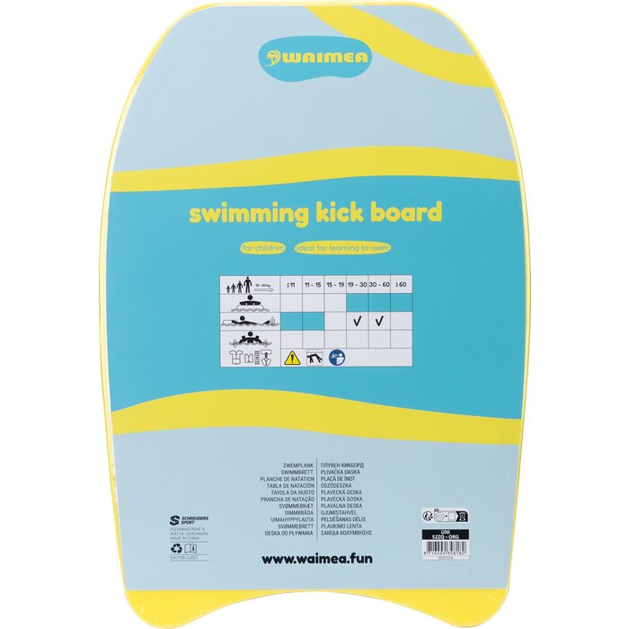 Waimea® Waimea - Planche à nager Foam - Keanu - Aqua/Jaune