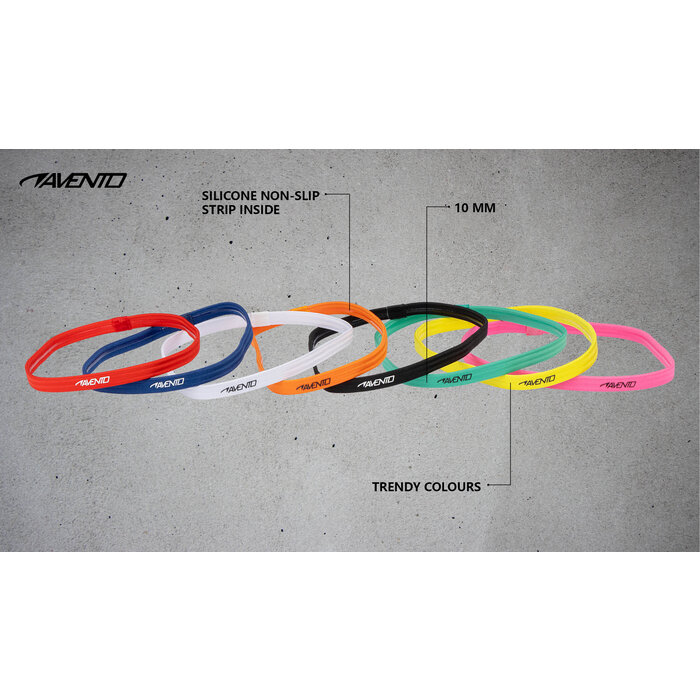 Avento® Avento - Sport-Haarband elastisch - 8 Stück - MLT