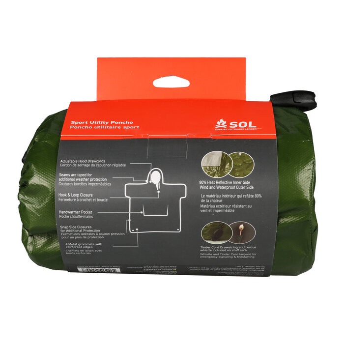Sol SOL - Emergency Poncho - OD Green