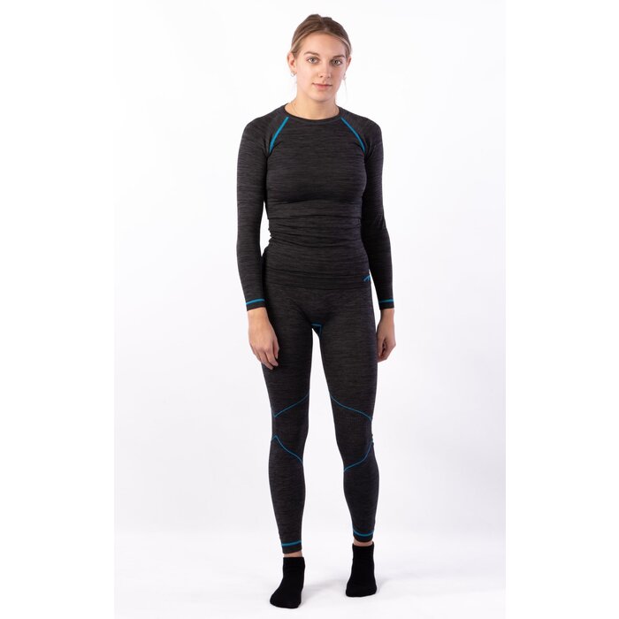 Avento® Avento - Thermohose Damen • SUPERIOR • Schwarz/Aqua