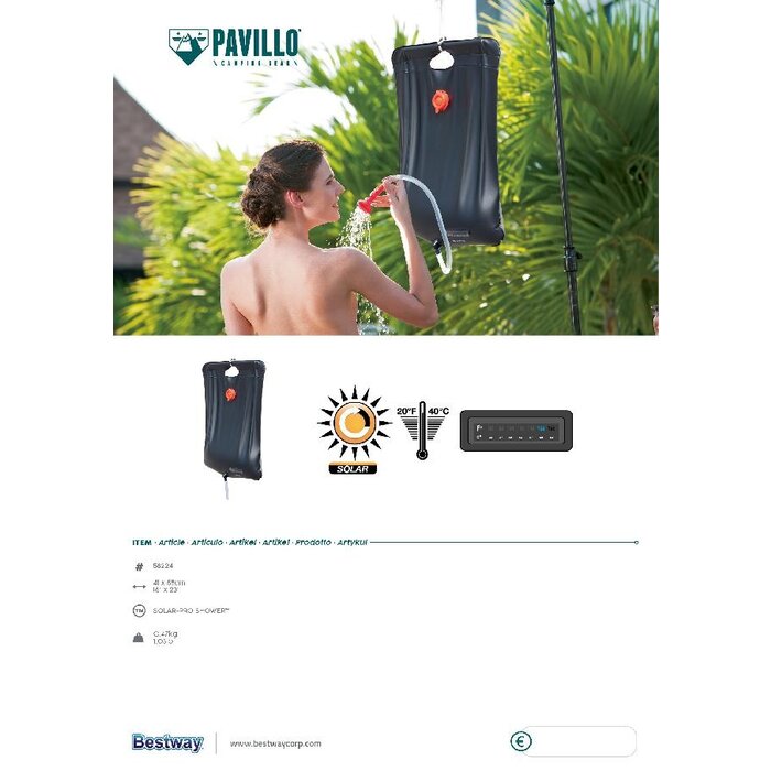 Bestway Bestway - Solardouche - Pro shower