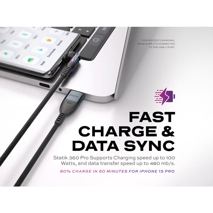 Statik Statik - 360 Pro Magnetic Universal Cable - 1m